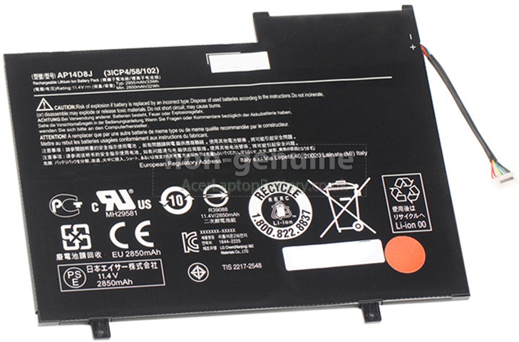 Battery for Acer Aspire SWITCH 11 SW5-171-37KS laptop
