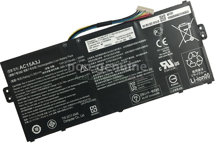 Battery for Acer AC15A3J laptop