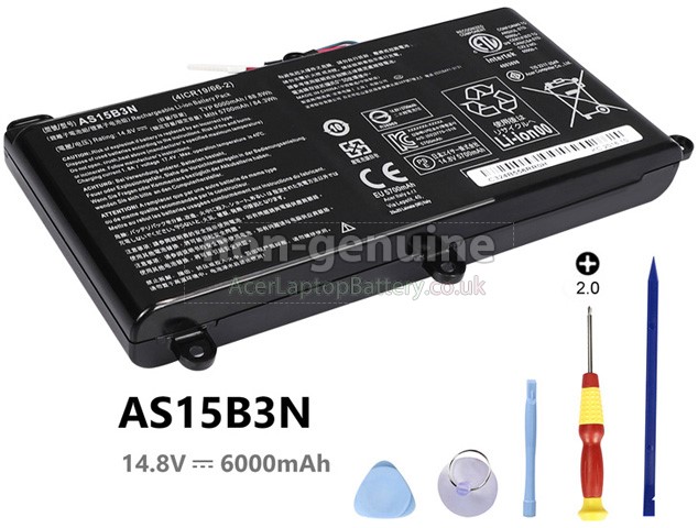 Battery for Acer Predator 15 G9-591-731D laptop