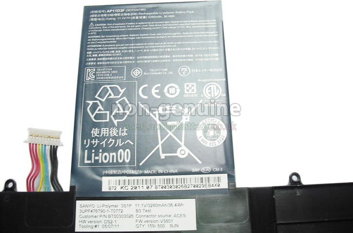 Battery for Acer Aspire S3-951-6828 laptop
