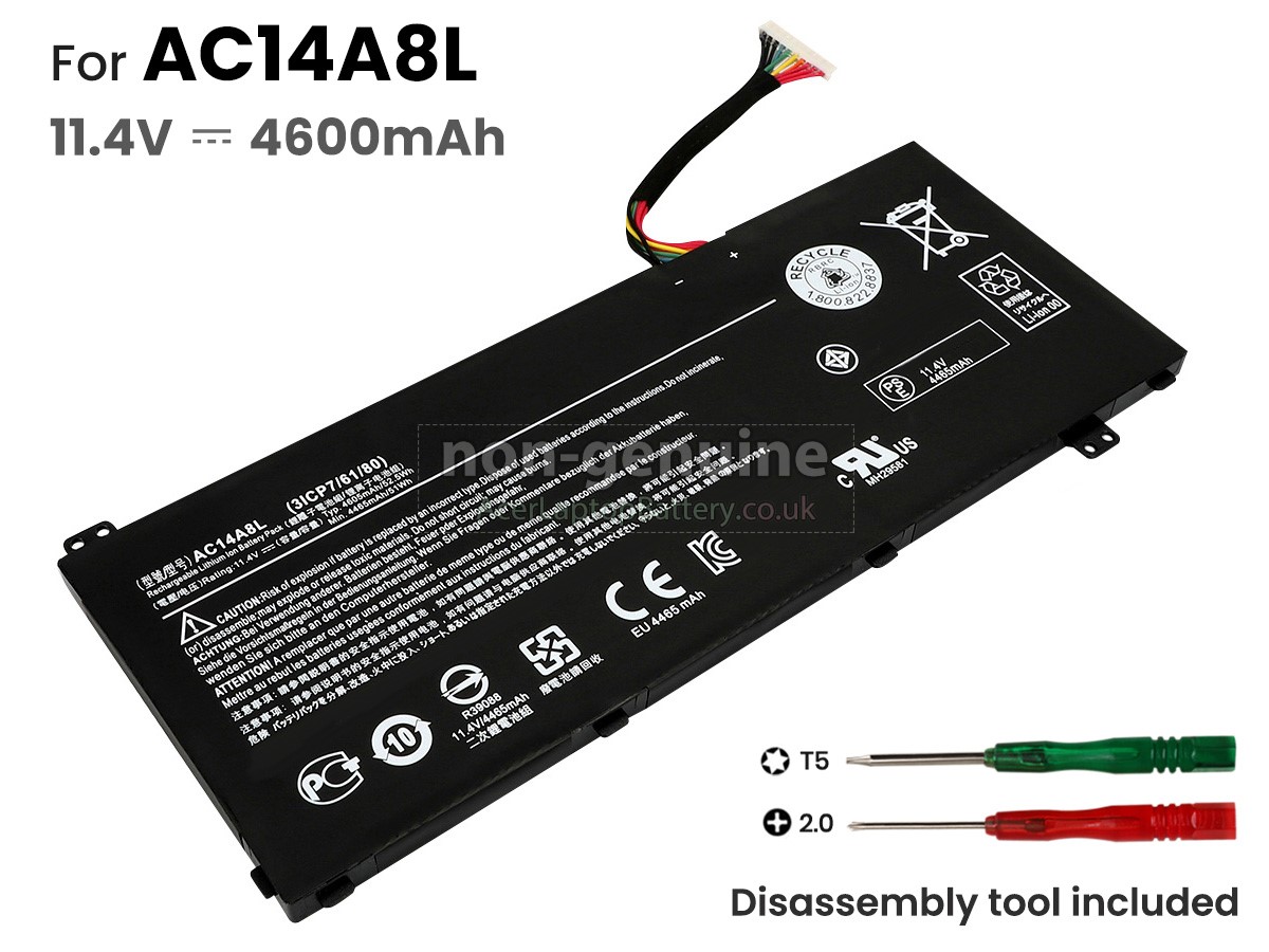 replacement Acer AC14A8L battery
