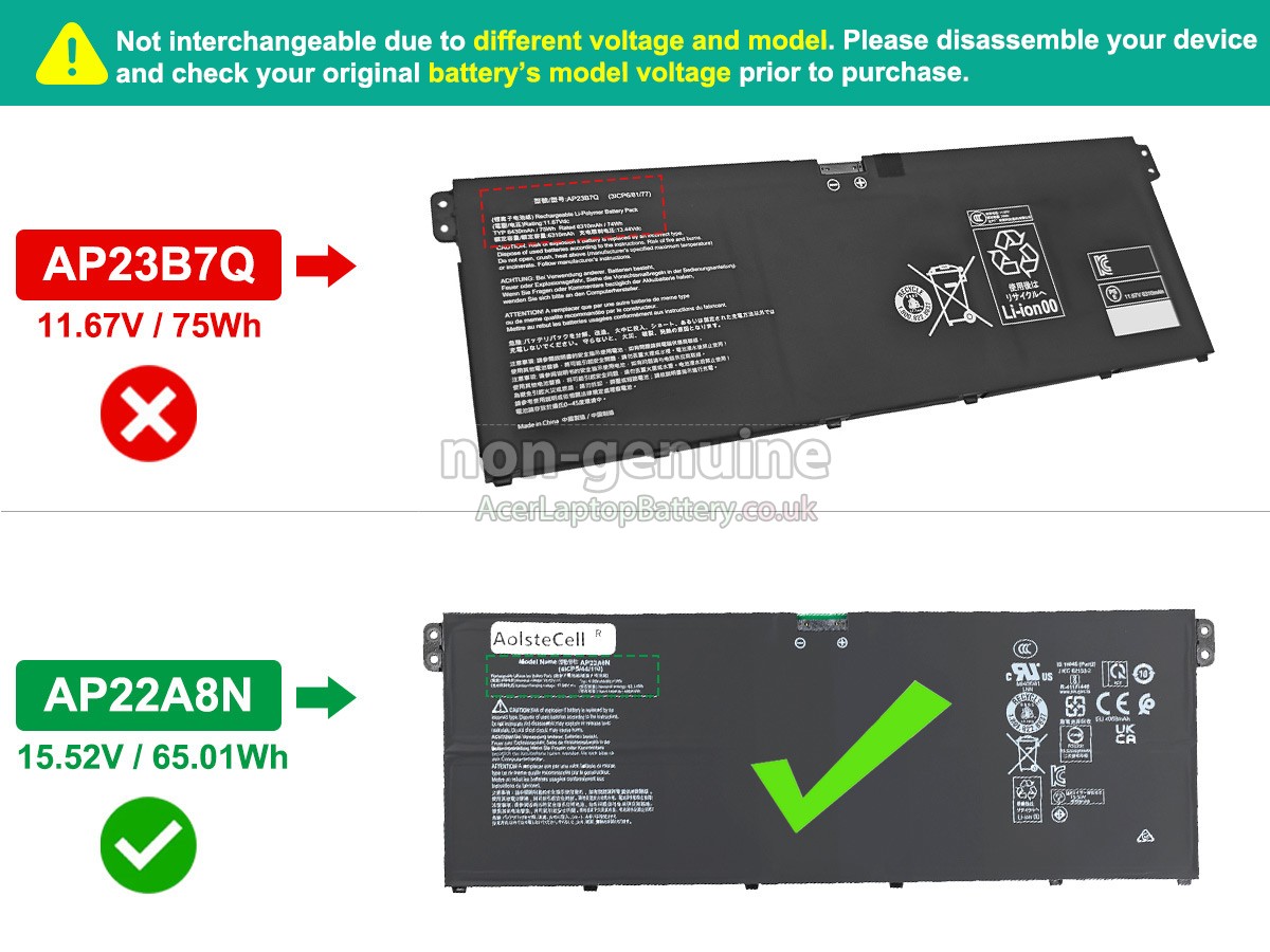 replacement Acer SWIFT 14 AI SF14-61T-R4UY battery