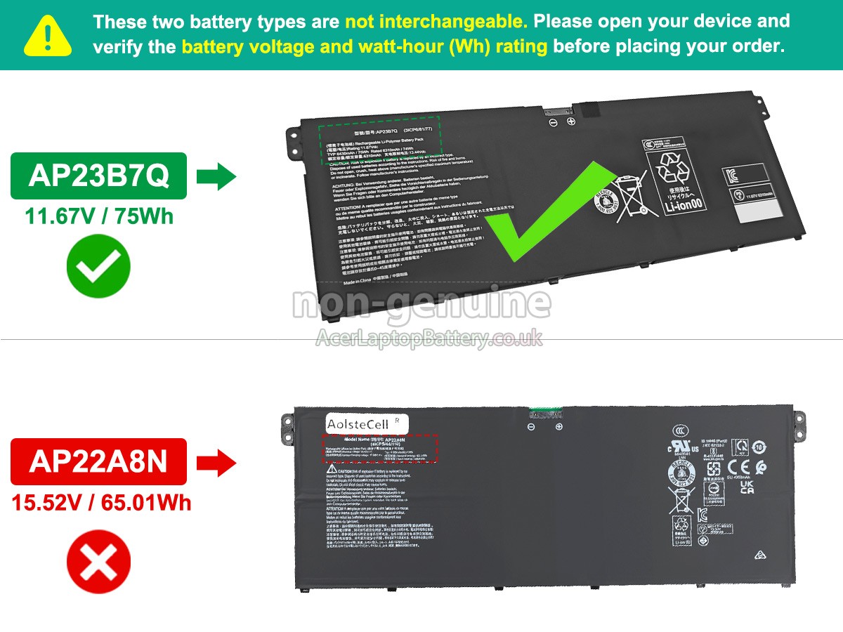 replacement Acer SWIFT 14 AI SF14-61T-R4UY battery