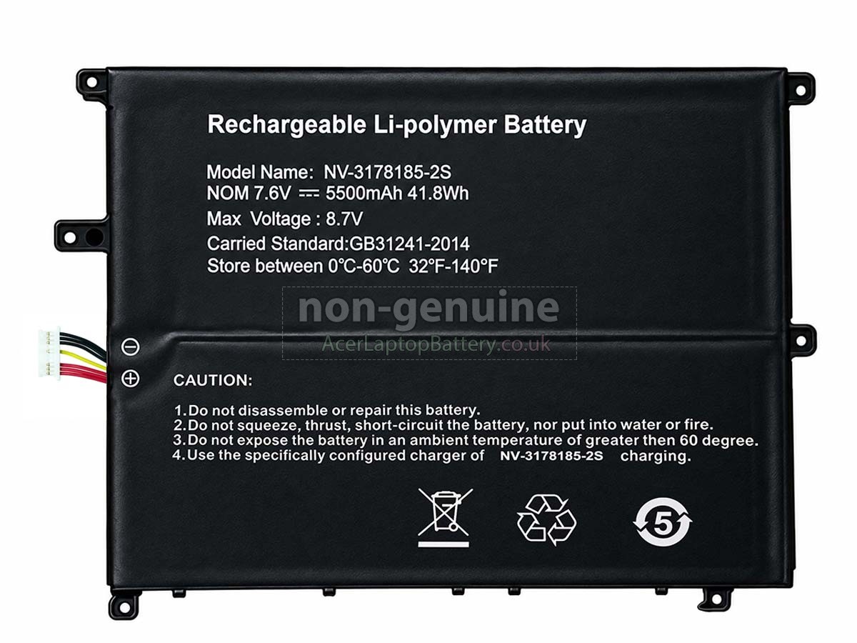 replacement Gateway 34160201P battery