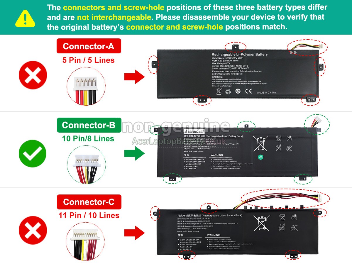 replacement Gateway 4886280P battery