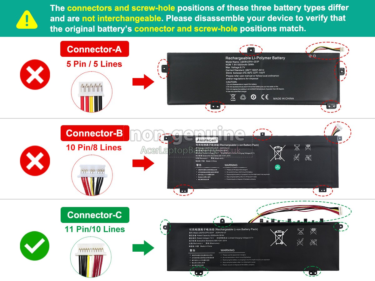 replacement Gateway 4886280P battery