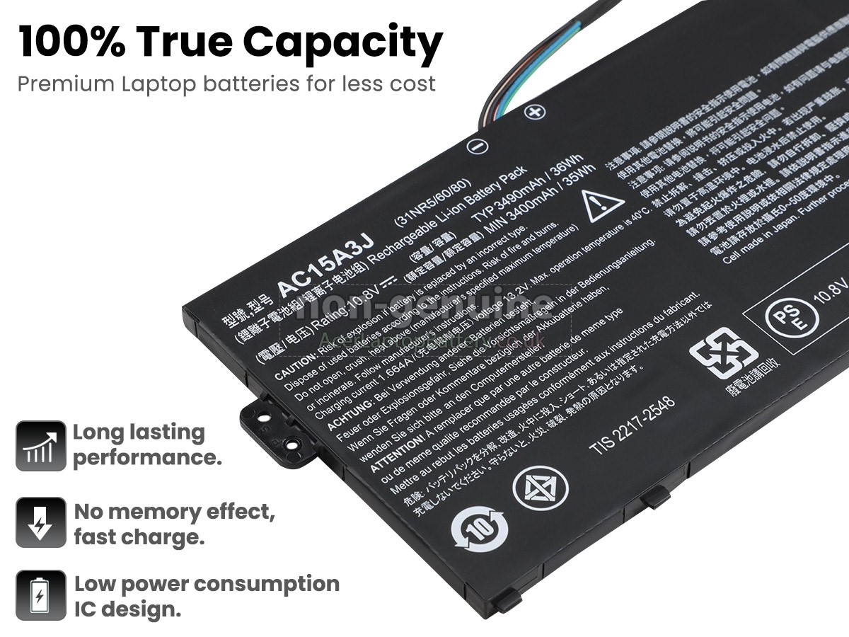 replacement Acer AC15A3J battery