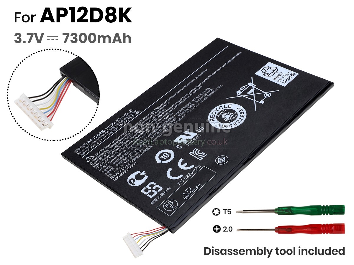 replacement Acer AP12D8K battery