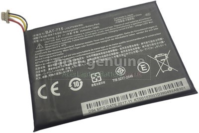 replacement Acer Iconia Tab B1-A71 8GB battery